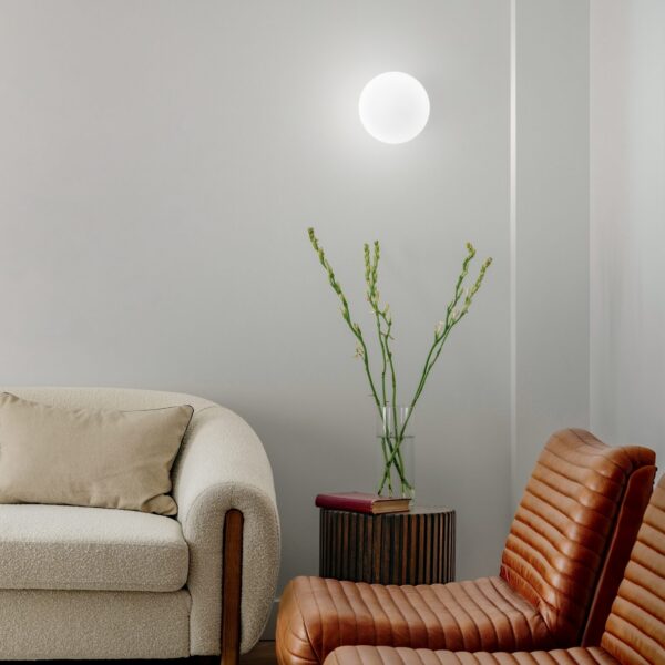 Applique murale Cotton en verre soufflé blanc par Ideal Lux – vue 2