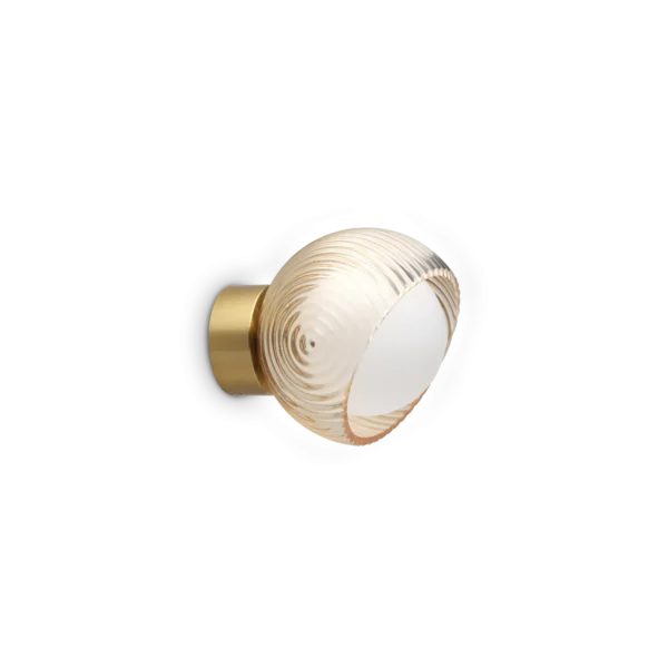 Applique murale Bloom globe semi-enveloppé en métal et verre par Ideal Lux
