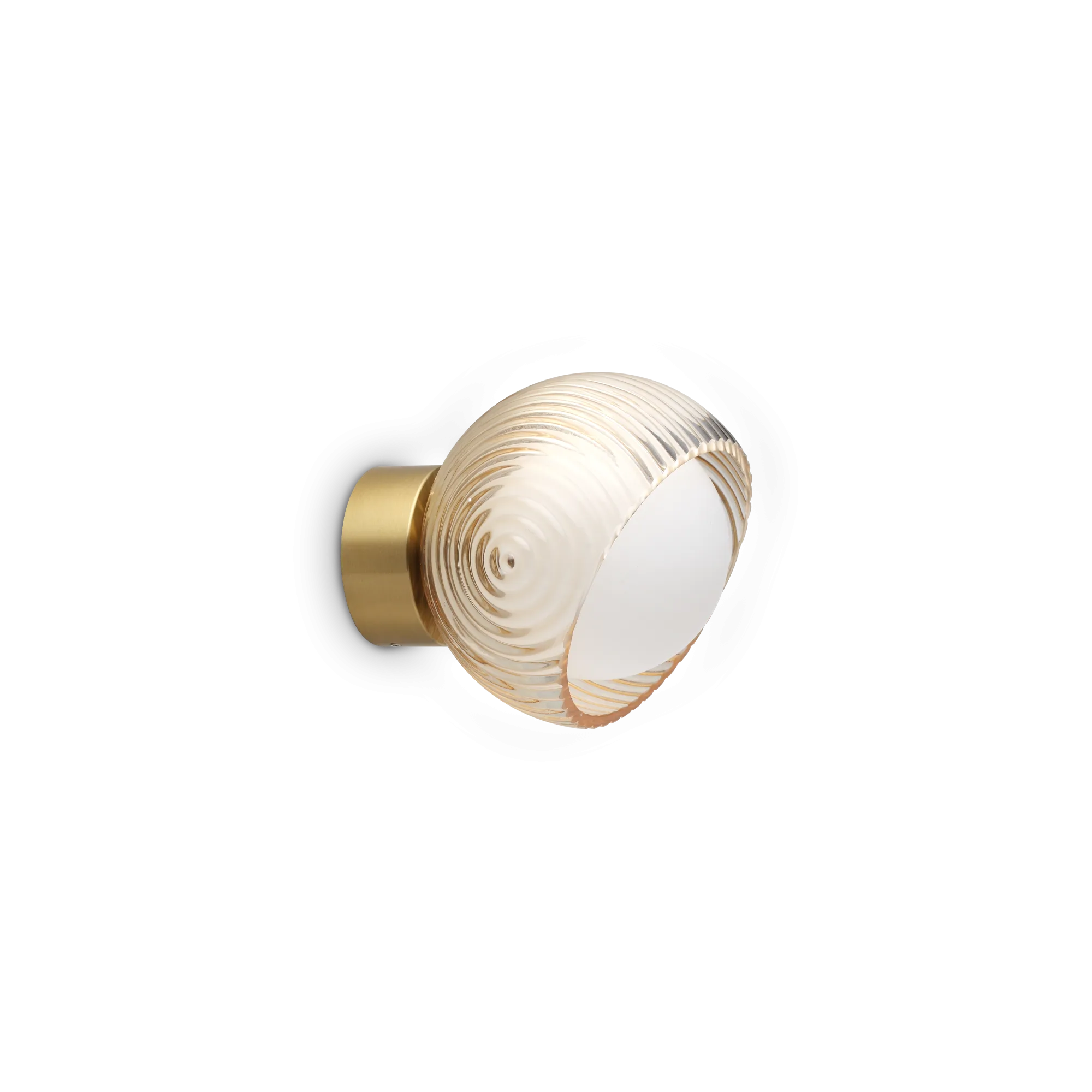 Applique murale Bloom globe semi-enveloppé en métal et verre par Ideal Lux