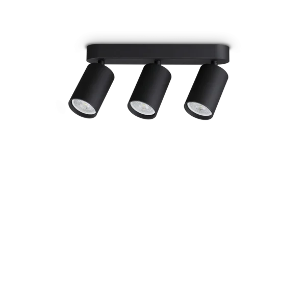 Plafonnier Dynamite Spot Rond Orientable avec base linéaire par Ideal Lux
