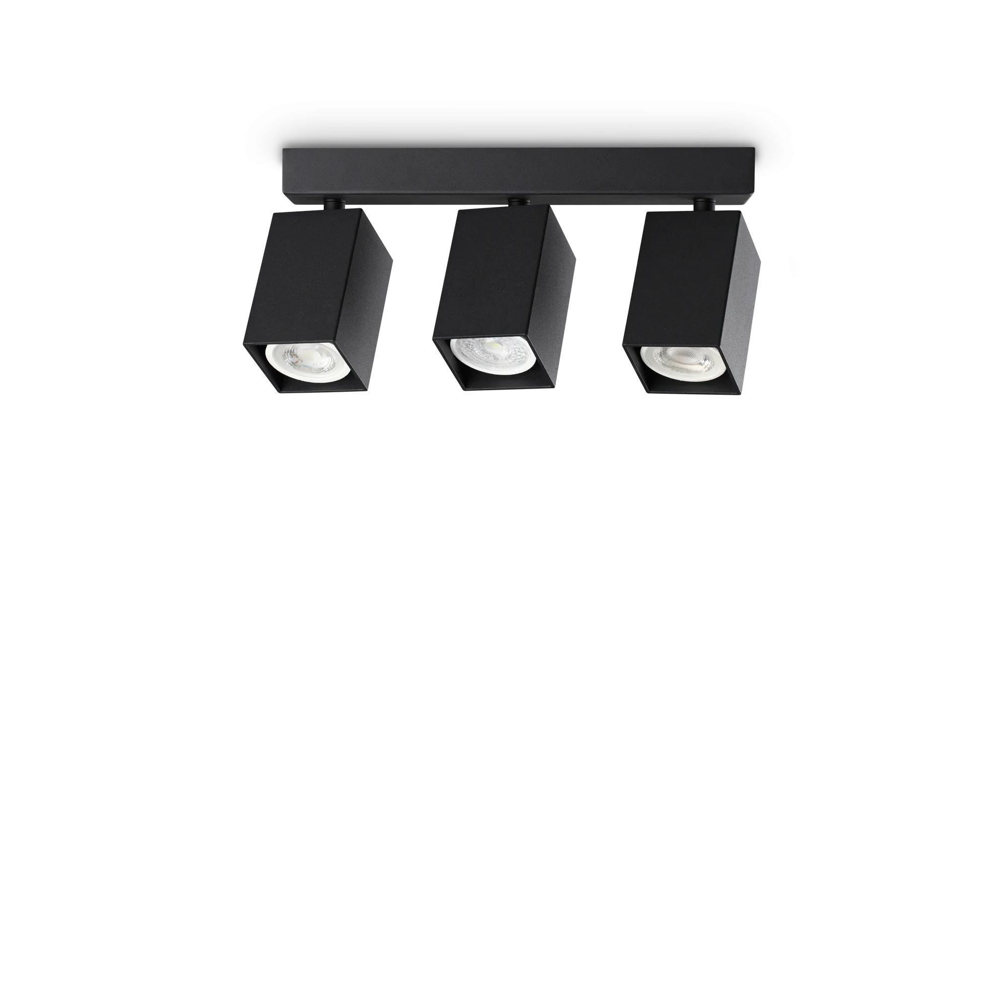Plafonnier Dynamite Spot Carré Orientable avec base linéaire par Ideal Lux