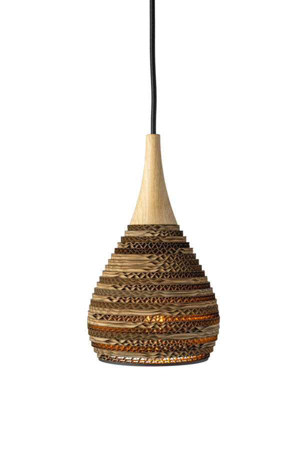 Lampe papier et carton : suspensions et luminaires Suspension en carton Cone 2 design Éco-responsable SOOA Design