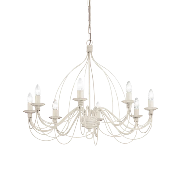 Suspension Corte lustre chandelier en métal effet antique par Ideal Lux – vue 2