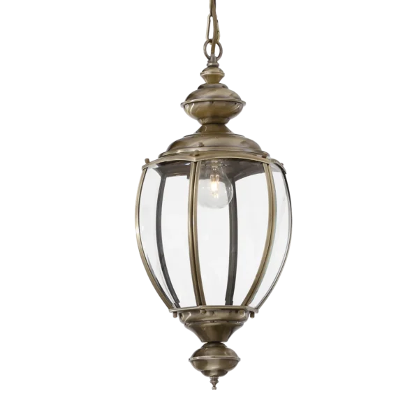 Suspension Norma Lanterne en Verre Transparent et Métal par Ideal Lux