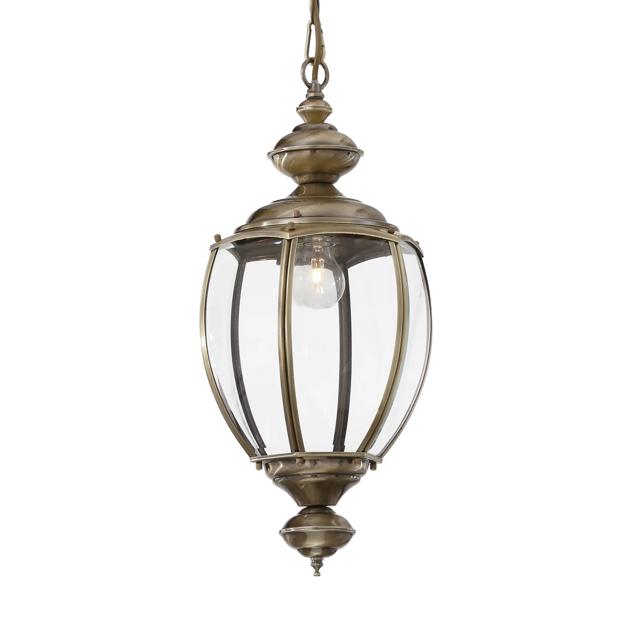Suspension Norma Lanterne en Verre Transparent et Métal par Ideal Lux
