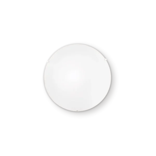Plafonnier Simply Rond Minimaliste en Verre Sablé par Ideal Lux