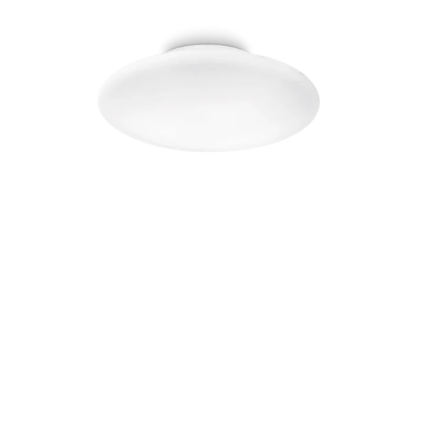 Plafonnier Smarties Ovale en Verre Blanc par Ideal Lux
