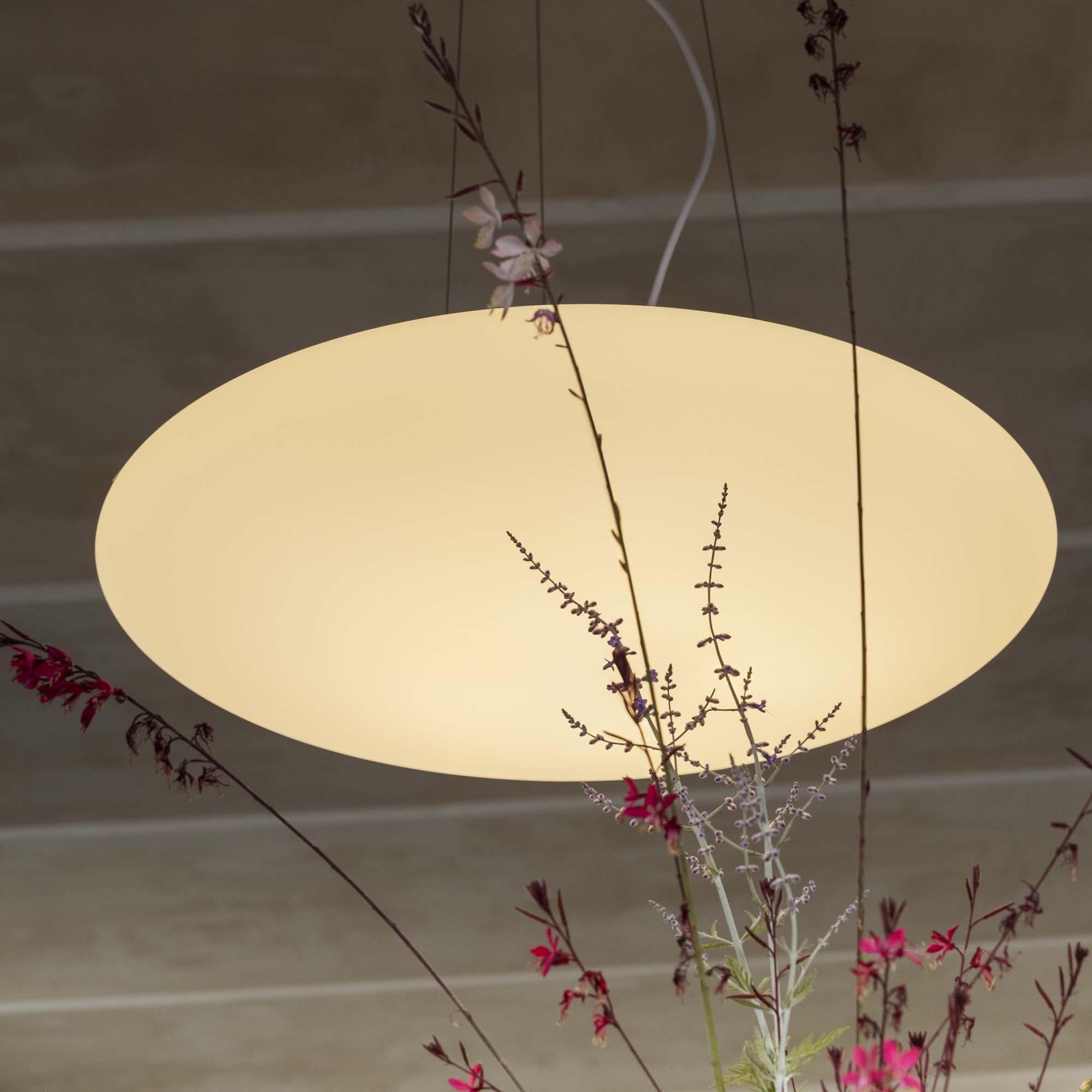 Suspension Smarties disque lumineux en verre blanc par Ideal Lux Suspension Smarties disque lumineux en verre blanc par Ideal Lux – Image 4