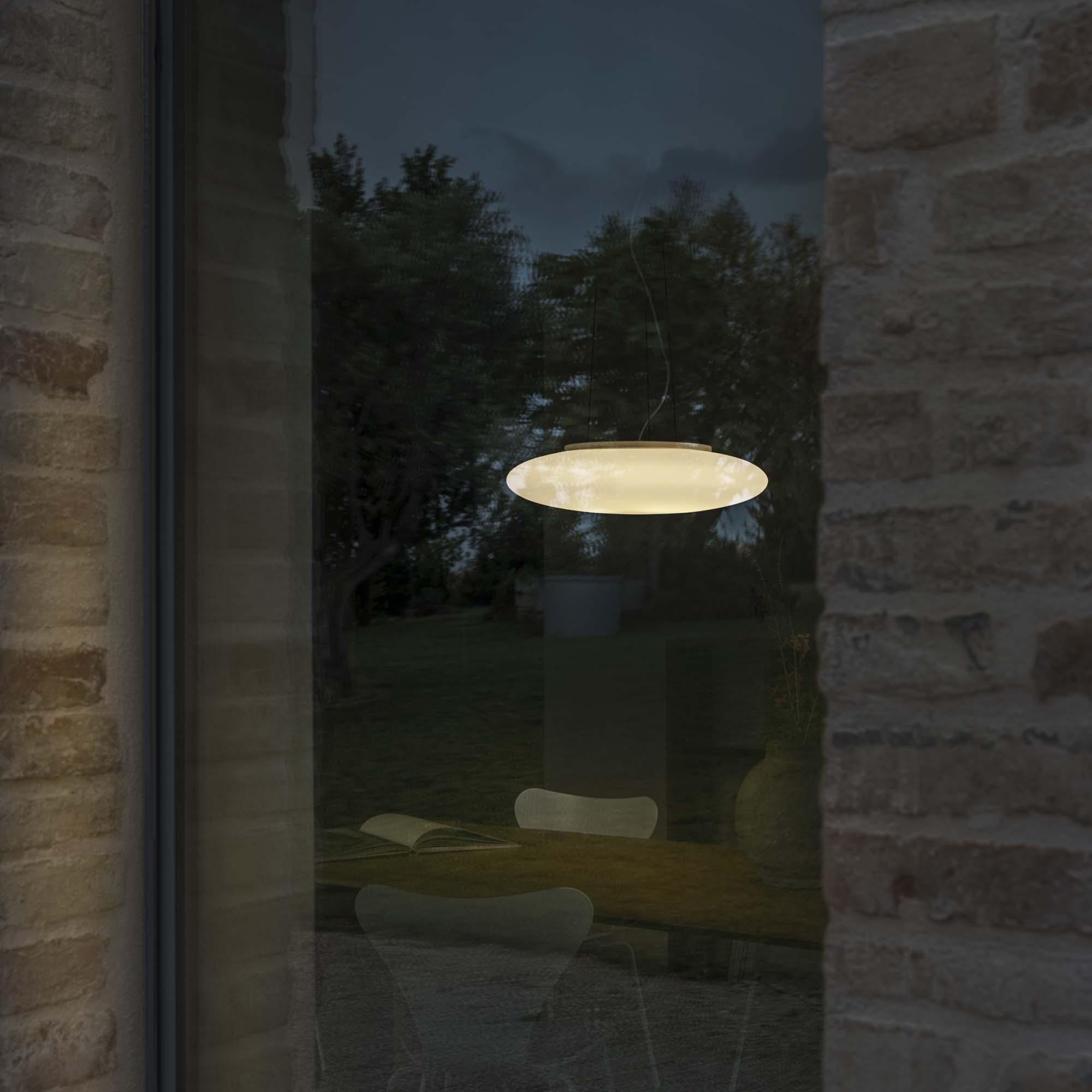 Suspension Smarties disque lumineux en verre blanc par Ideal Lux Suspension Smarties disque lumineux en verre blanc par Ideal Lux – Image 7