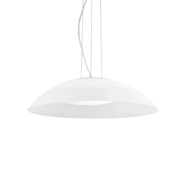Suspension Lena soucoupe en double verre par Ideal Lux