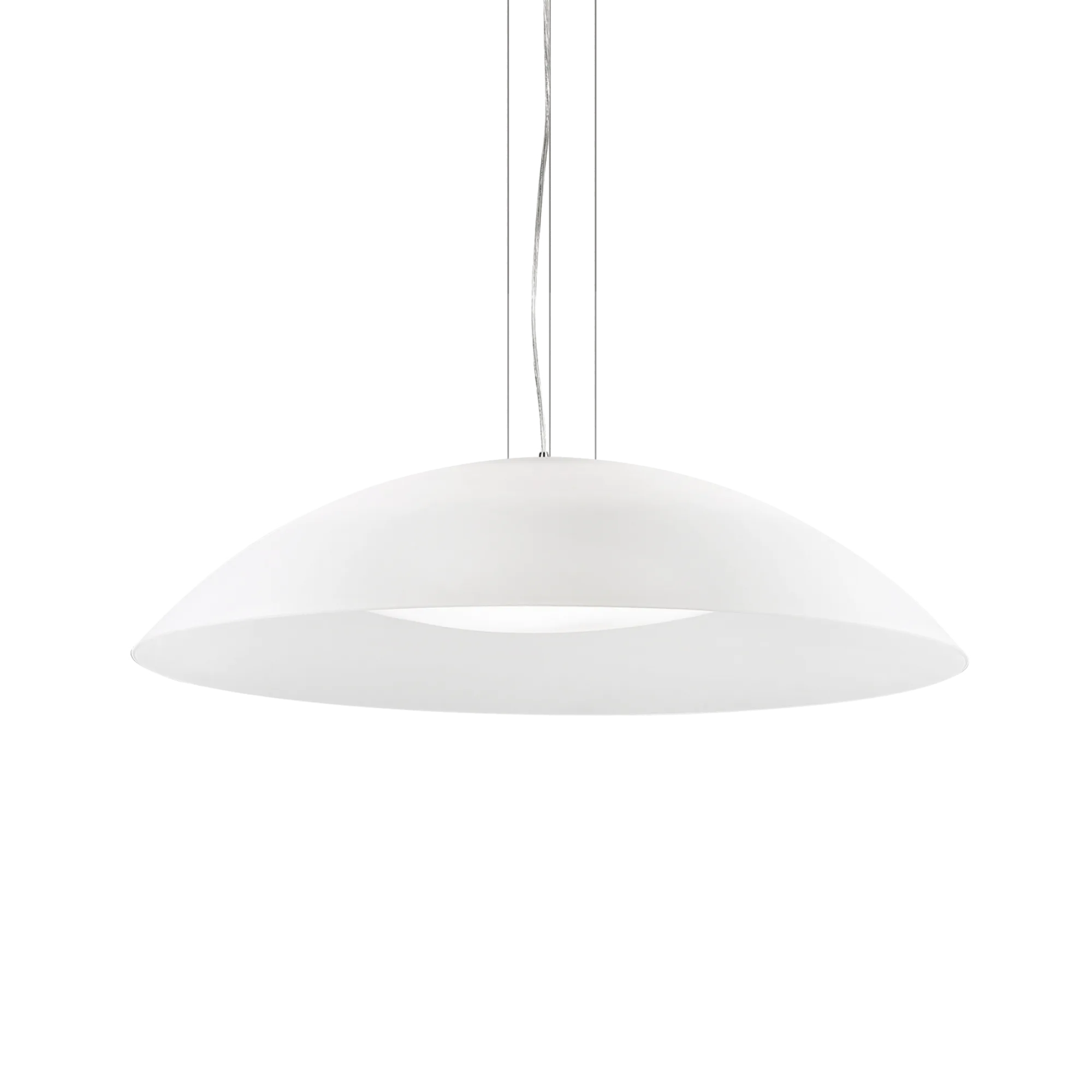Suspension Lena soucoupe en double verre par Ideal Lux Suspension Lena soucoupe en double verre par Ideal Lux – Image 4