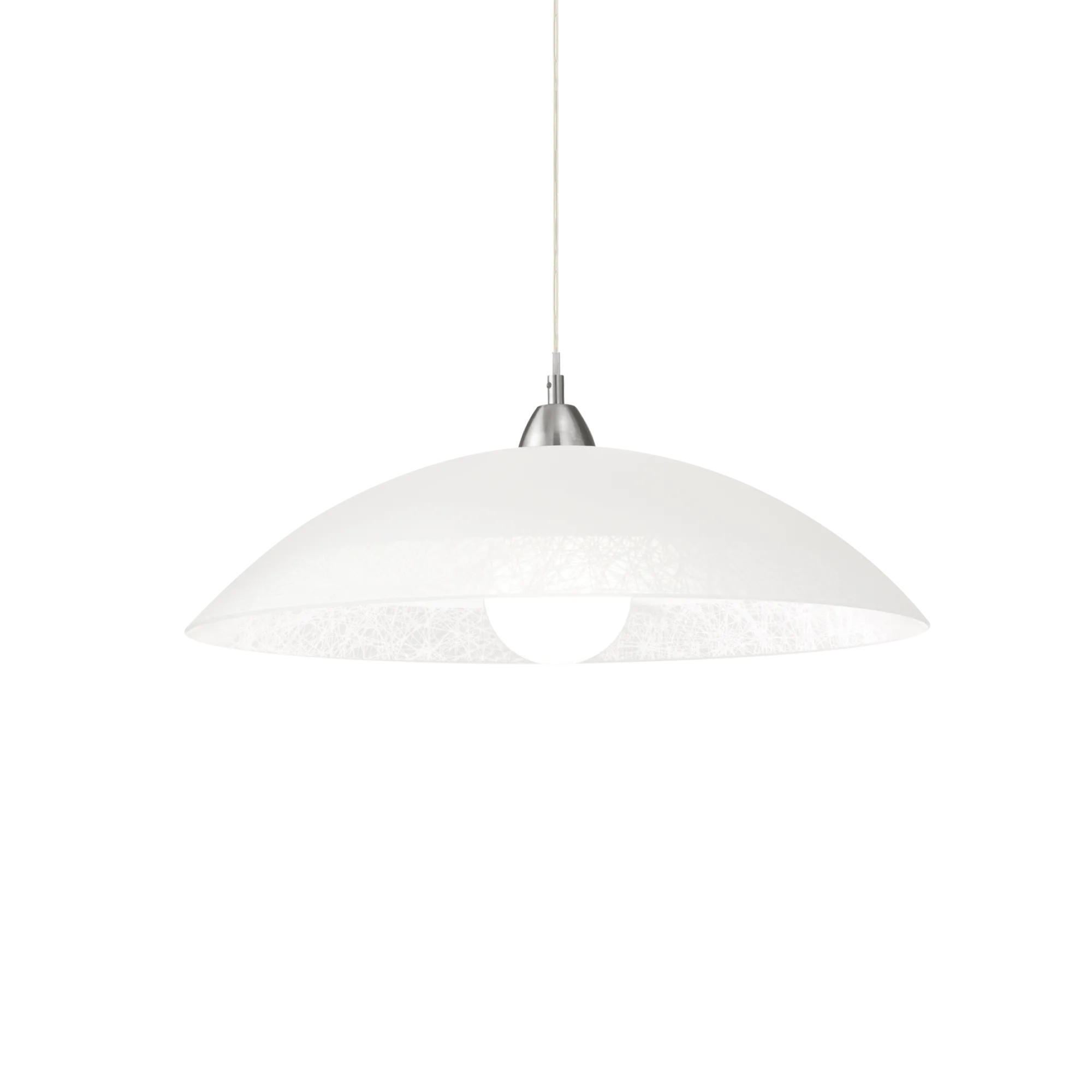 Suspension Lana dôme en verre sérigraphié par Ideal Lux