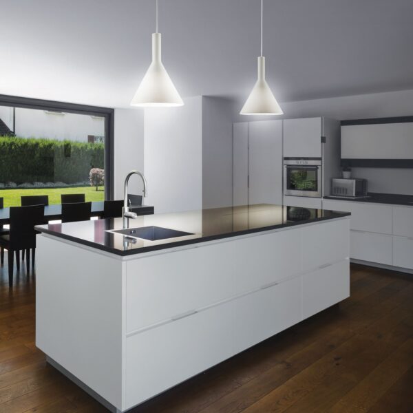 Suspension Cocktail Linéaire à 3 Lumières Coniques en Verre Soufflé par Ideal Lux – vue 2