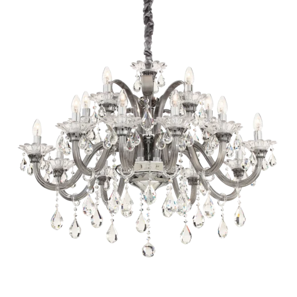 Suspension Colossal lustre chandelier en verre et cristal par Ideal Lux