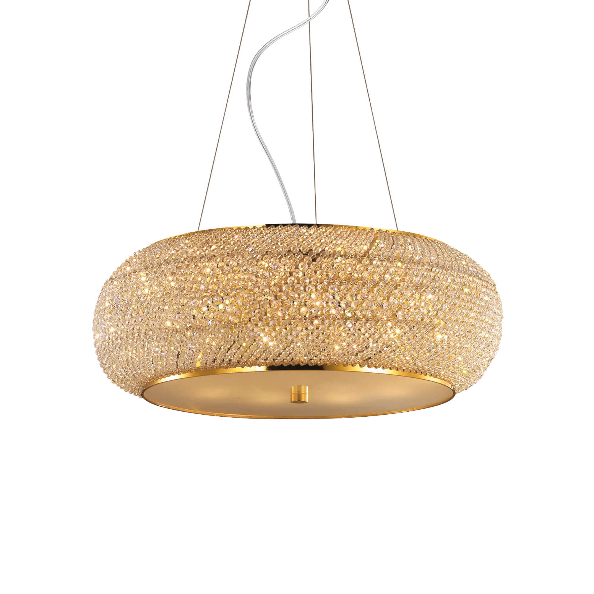 Suspension Pasha' en Perles de Cristal Poli par Ideal Lux Suspension Pasha' en Perles de Cristal Poli par Ideal Lux – Image 5