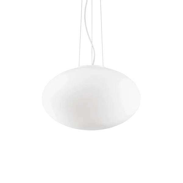 Suspension Candy en Verre Soufflé Blanc Acidifié par Ideal Lux