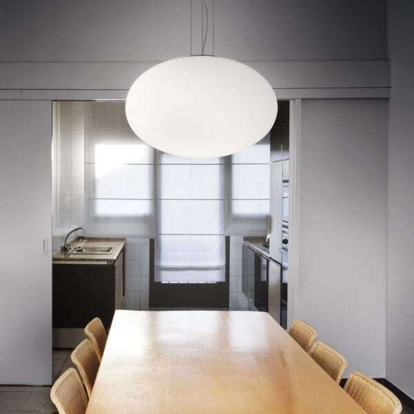 Suspension Candy en Verre Soufflé Blanc Acidifié par Ideal Lux – vue 2