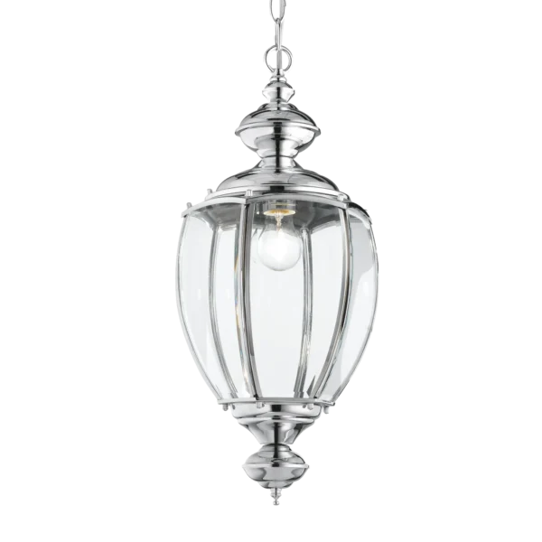 Suspension Norma Lanterne en Verre Transparent et Métal par Ideal Lux – vue 2