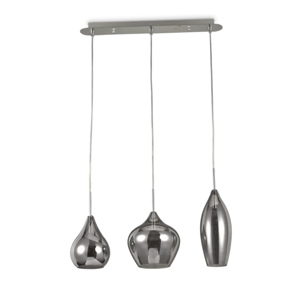 Suspension Soft linéaire 3 lumières en verre soufflé par Ideal Lux