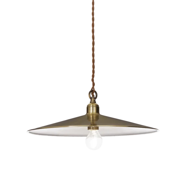 Suspension Cantina en Métal Vintage avec Câble Tressé par Ideal Lux