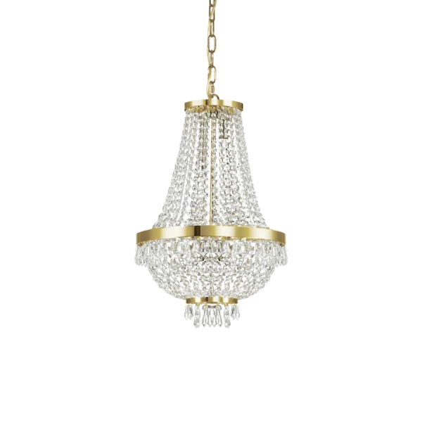 Suspension Lustre Caesar en Cristal Biseauté par Ideal Lux