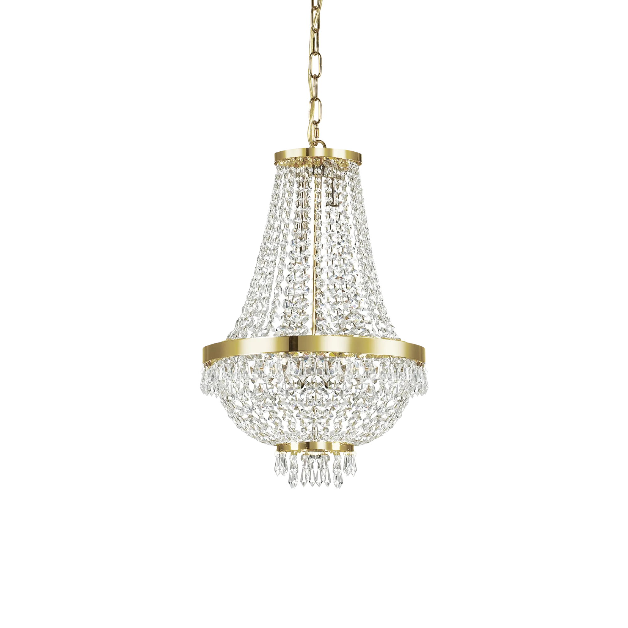 Suspension Lustre Caesar en Cristal Biseauté par Ideal Lux