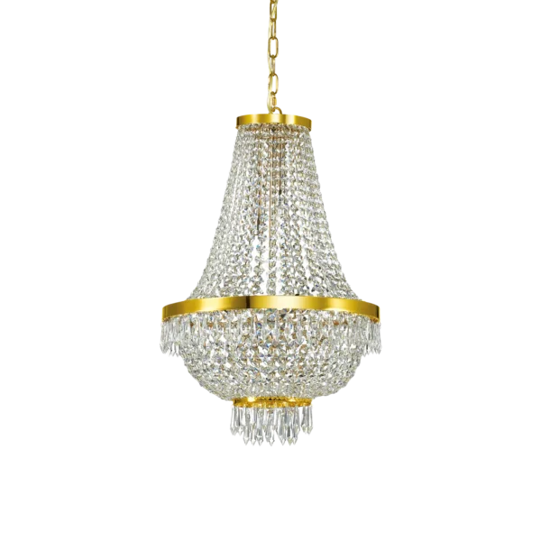 Suspension Lustre Caesar en Cristal Biseauté par Ideal Lux – vue 2