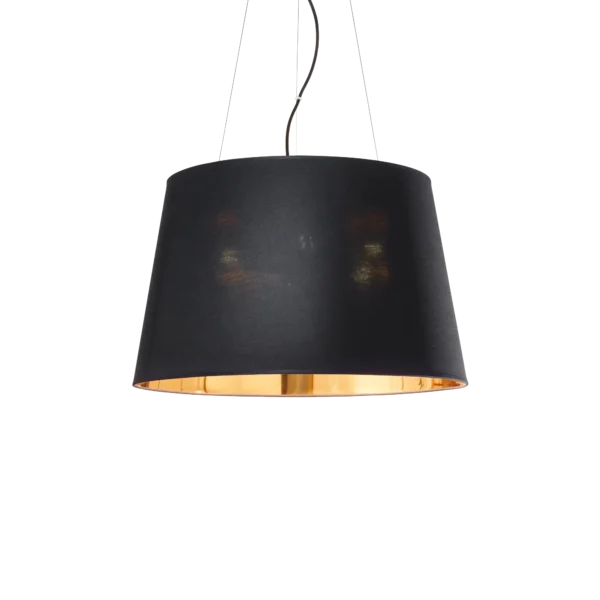 Suspension Nordik Noir Mat et Or en Tissu par Ideal Lux – vue 2