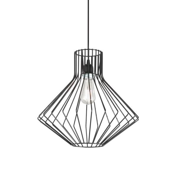 Suspension Ampolla Cage Métal Design Industriel par Ideal Lux – vue 2