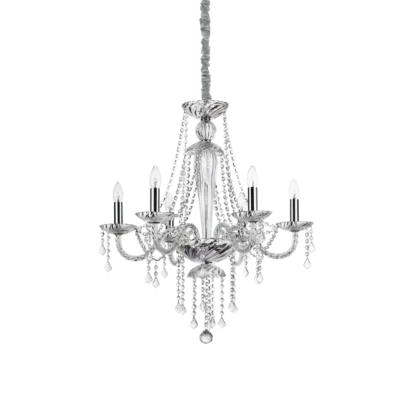 Suspension Lustre Amadeus en Cristal et Verre Soufflé par Ideal Lux