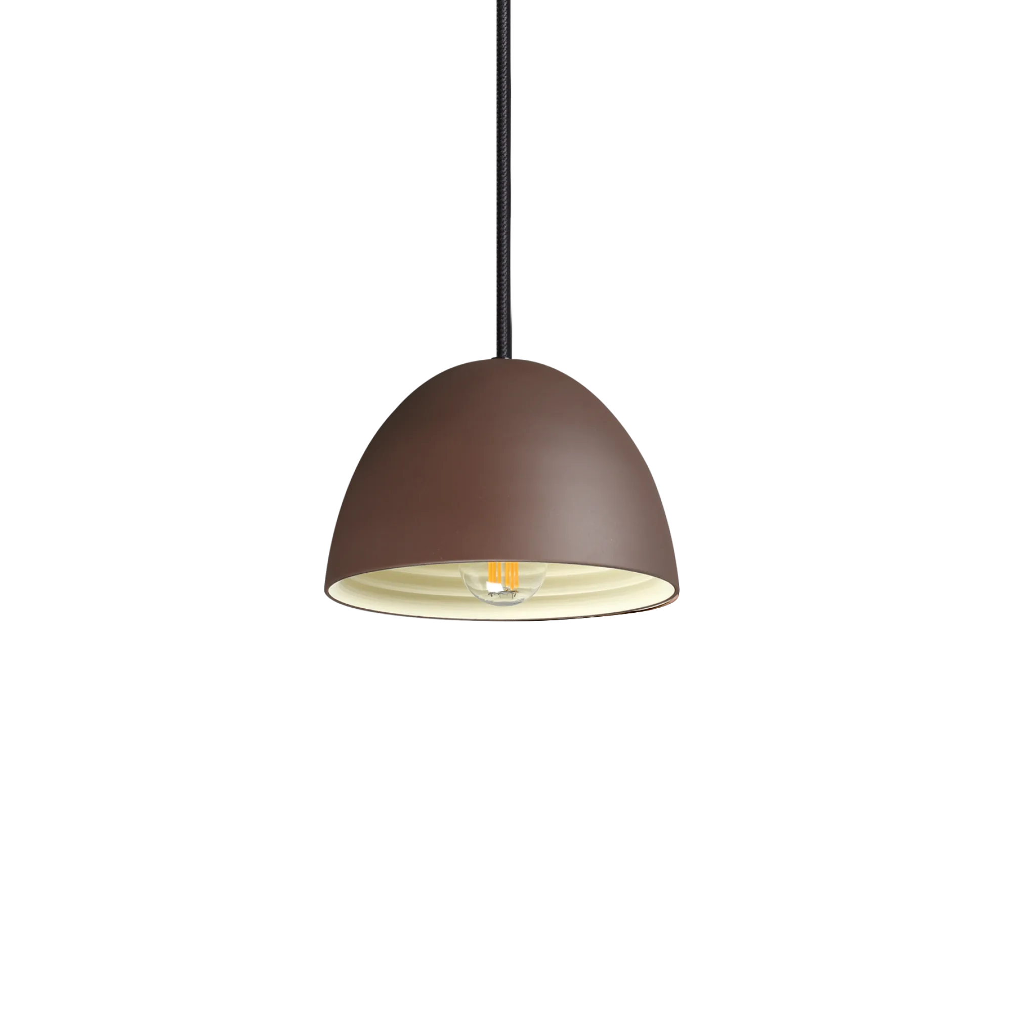 Suspension Folk dôme métal coffee par Ideal Lux