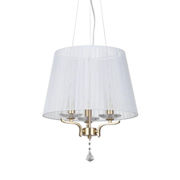 Suspension Pegaso avec Abat-Jour en Tissu Organdi par Ideal Lux – vue 2