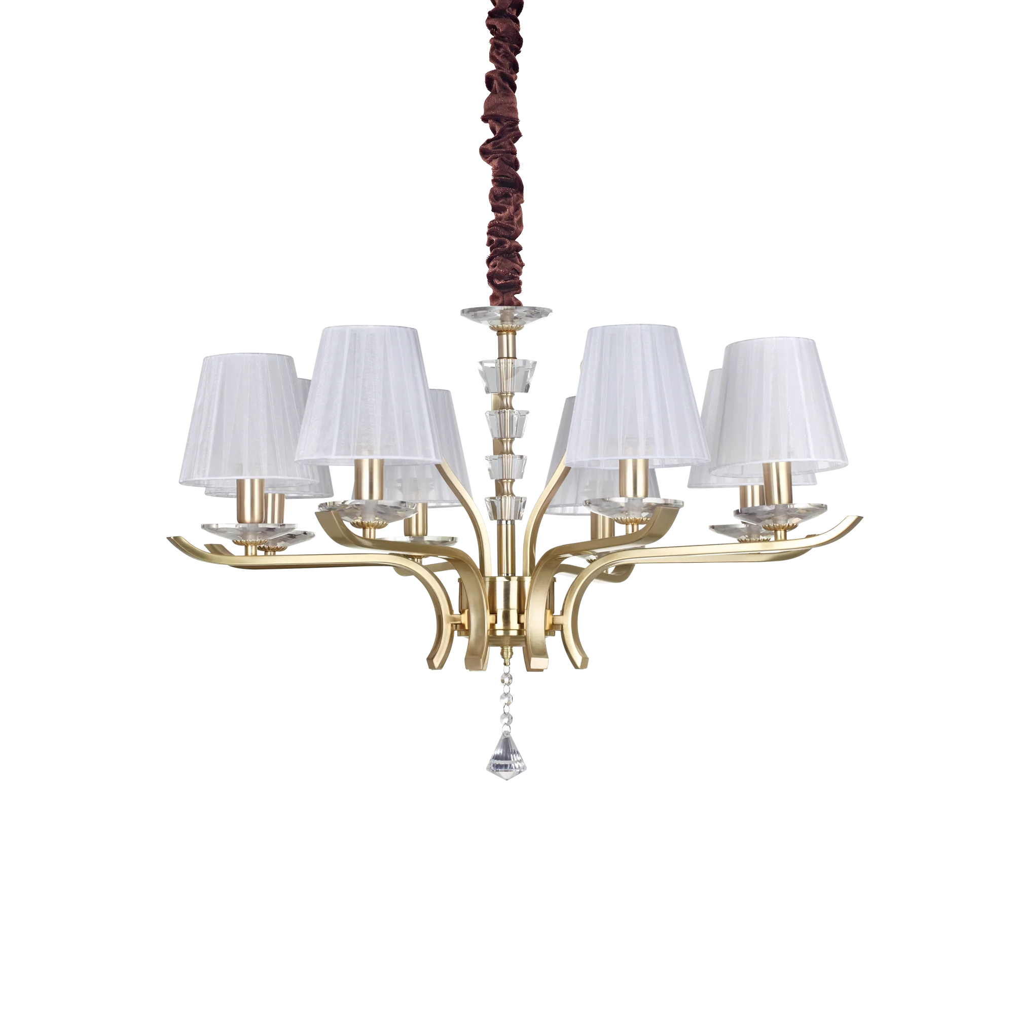 Suspension Pegaso avec Abat-Jour en Tissu Organdi par Ideal Lux Suspension Pegaso avec Abat-Jour en Tissu Organdi par Ideal Lux – Image 4