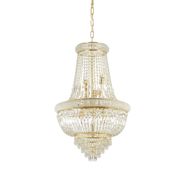 Suspension Lustre Dubai en Cristal Biseauté par Ideal Lux