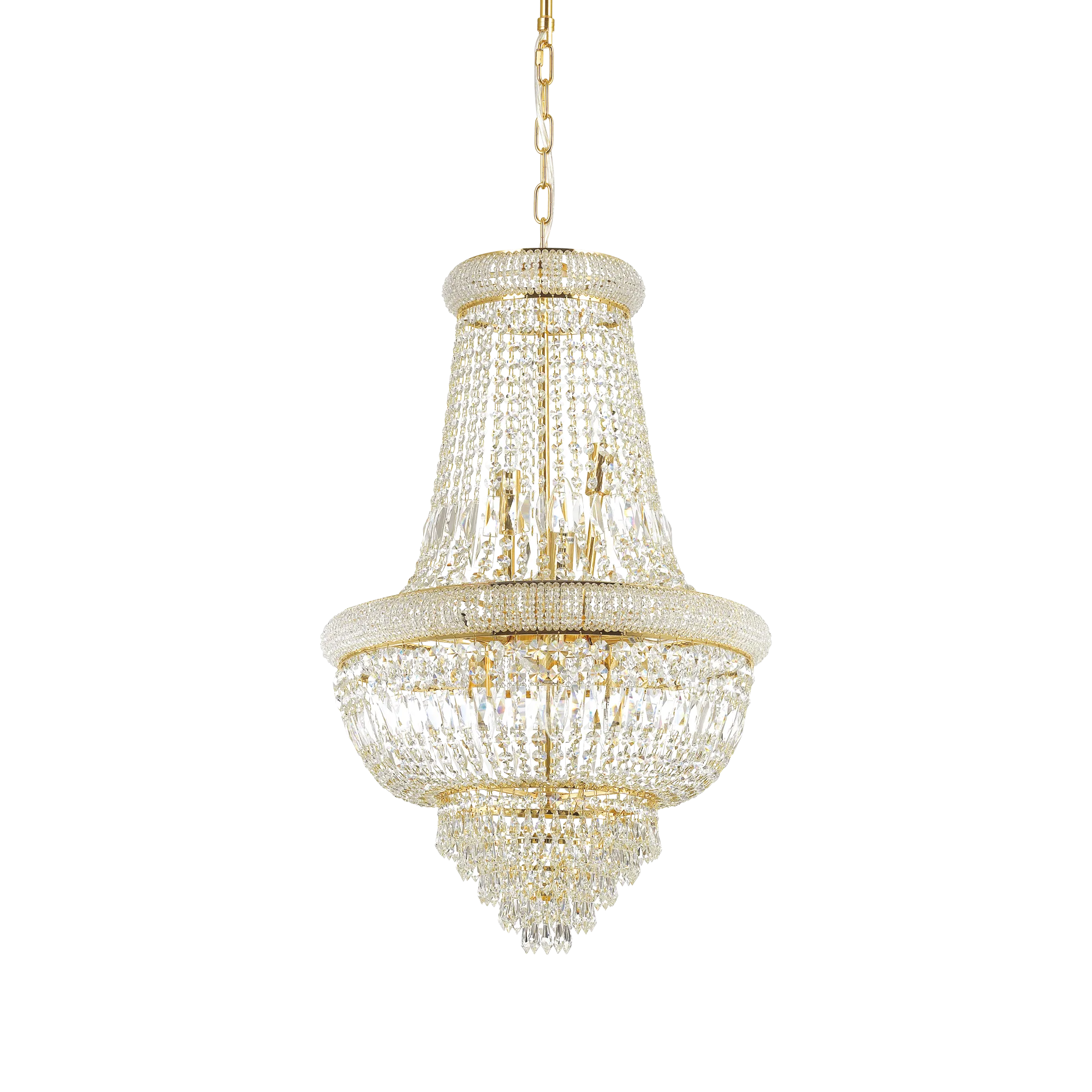 Suspension Lustre Dubai en Cristal Biseauté par Ideal Lux