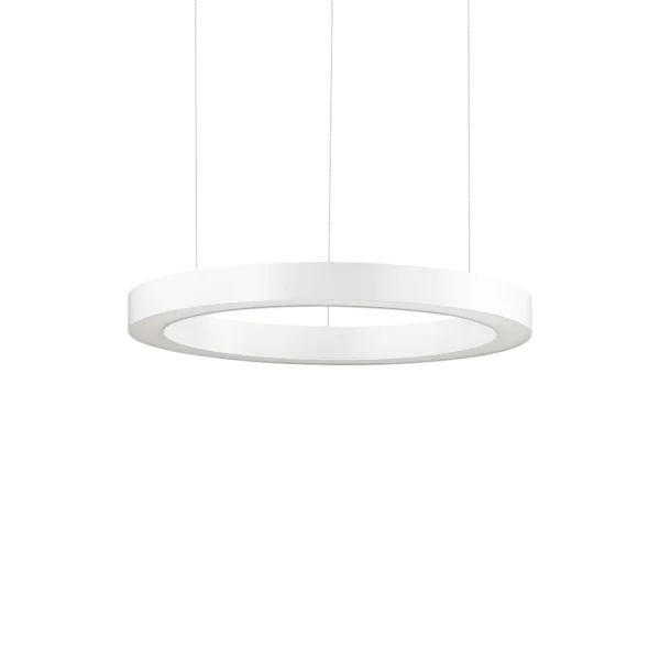 Suspension Oracle LED Anneau en Aluminium et Diffuseur Opalin par Ideal Lux – vue 2