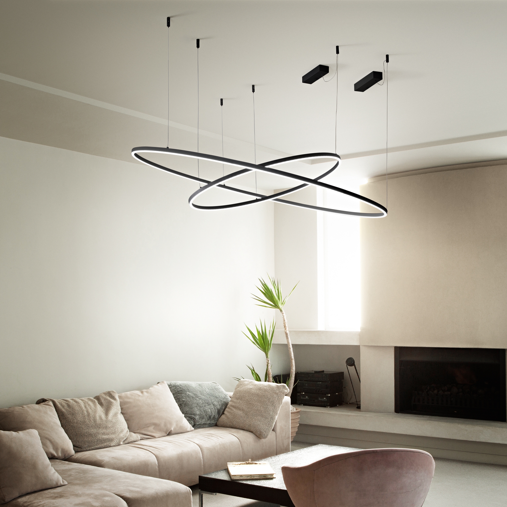 Suspension Oracle Slim LED Anneau Fin en Aluminium par Ideal Lux Suspension Oracle Slim LED Anneau Fin en Aluminium par Ideal Lux – Image 8