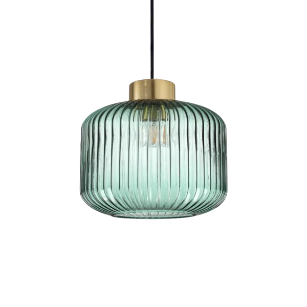 Suspension Mint boule en verre cannelé par Ideal Lux – vue 2