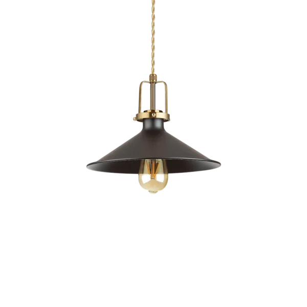 Suspension Eris soucoupe en métal et laiton par Ideal Lux