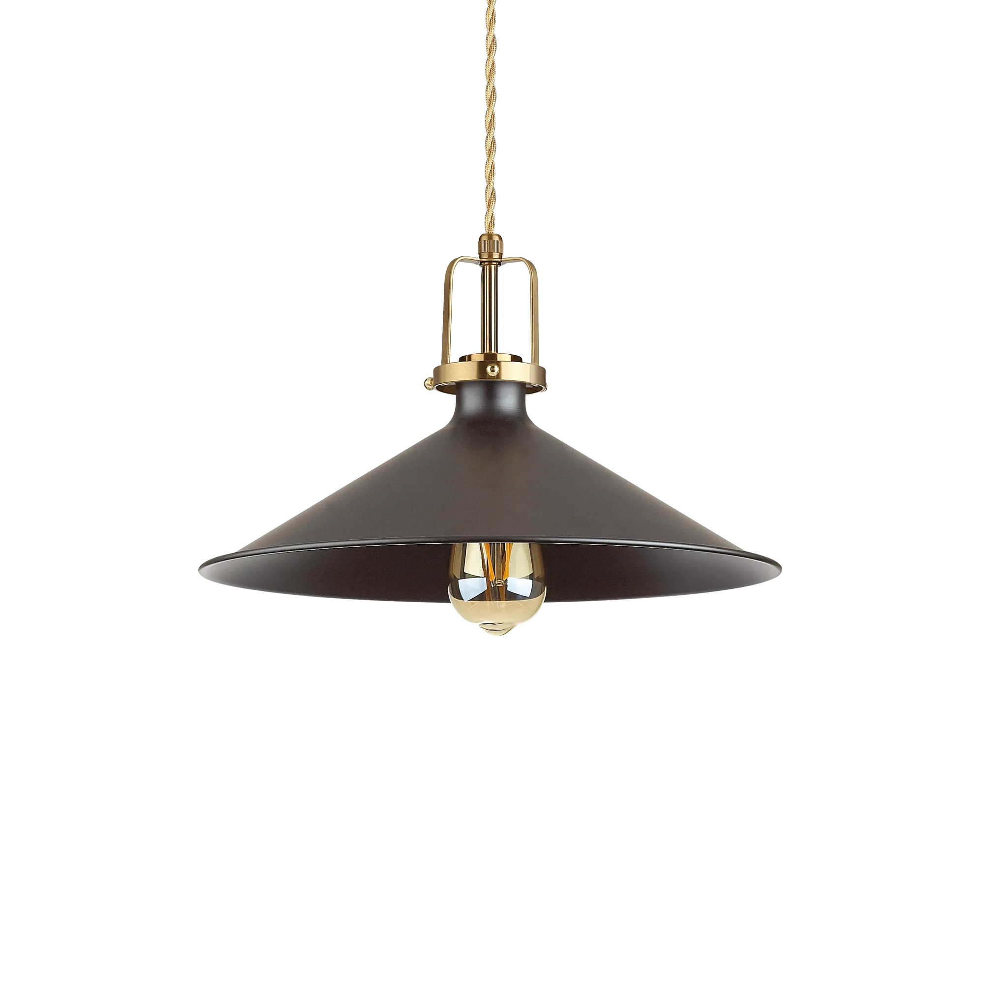 Suspension Eris soucoupe en métal et laiton par Ideal Lux Suspension Eris soucoupe en métal et laiton par Ideal Lux – Image 3