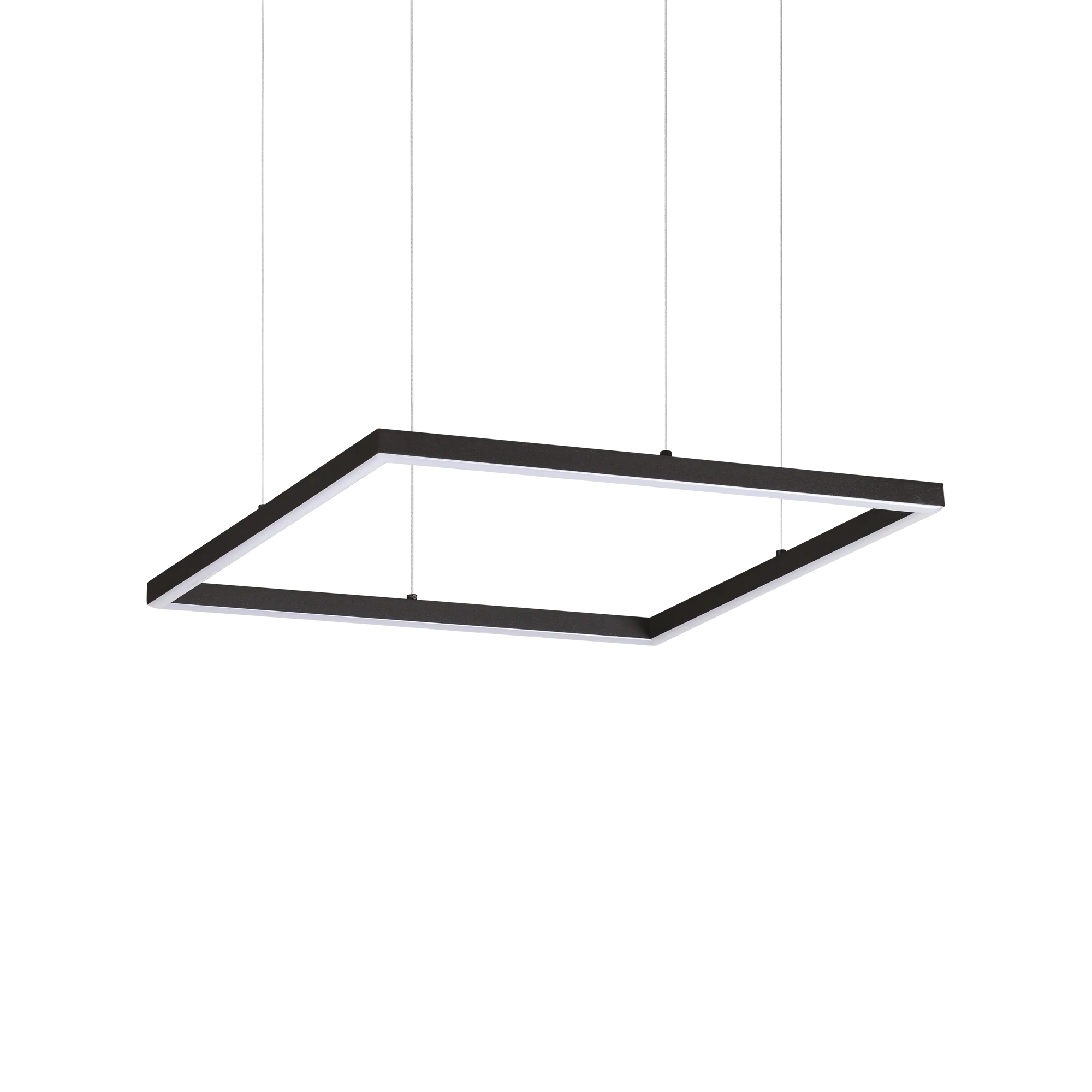Suspension Oracle Slim LED Cadre Carré en Aluminium par Ideal Lux
