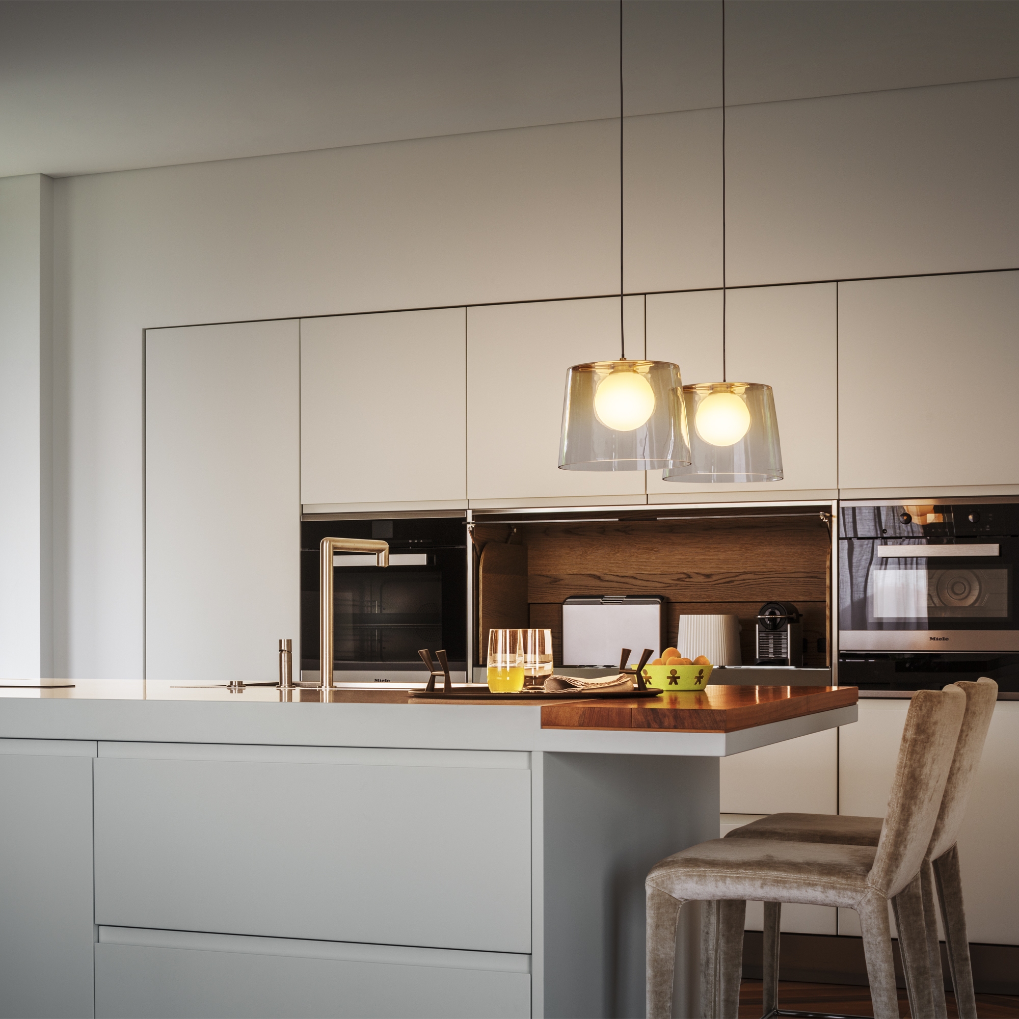 Suspension Fade abat-jour en verre ambré par Ideal Lux Suspension Fade abat-jour en verre ambré par Ideal Lux – Image 4