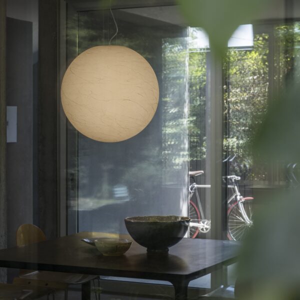 Suspension Carta Effet Papier en Polycarbonate par Ideal Lux – vue 2
