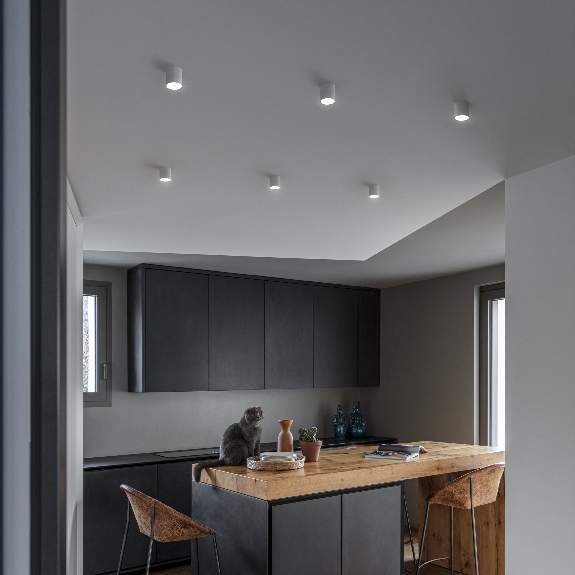 Plafonnier Nitro Rond Aluminium par Ideal Lux Plafonnier Nitro Rond Aluminium par Ideal Lux – Image 6