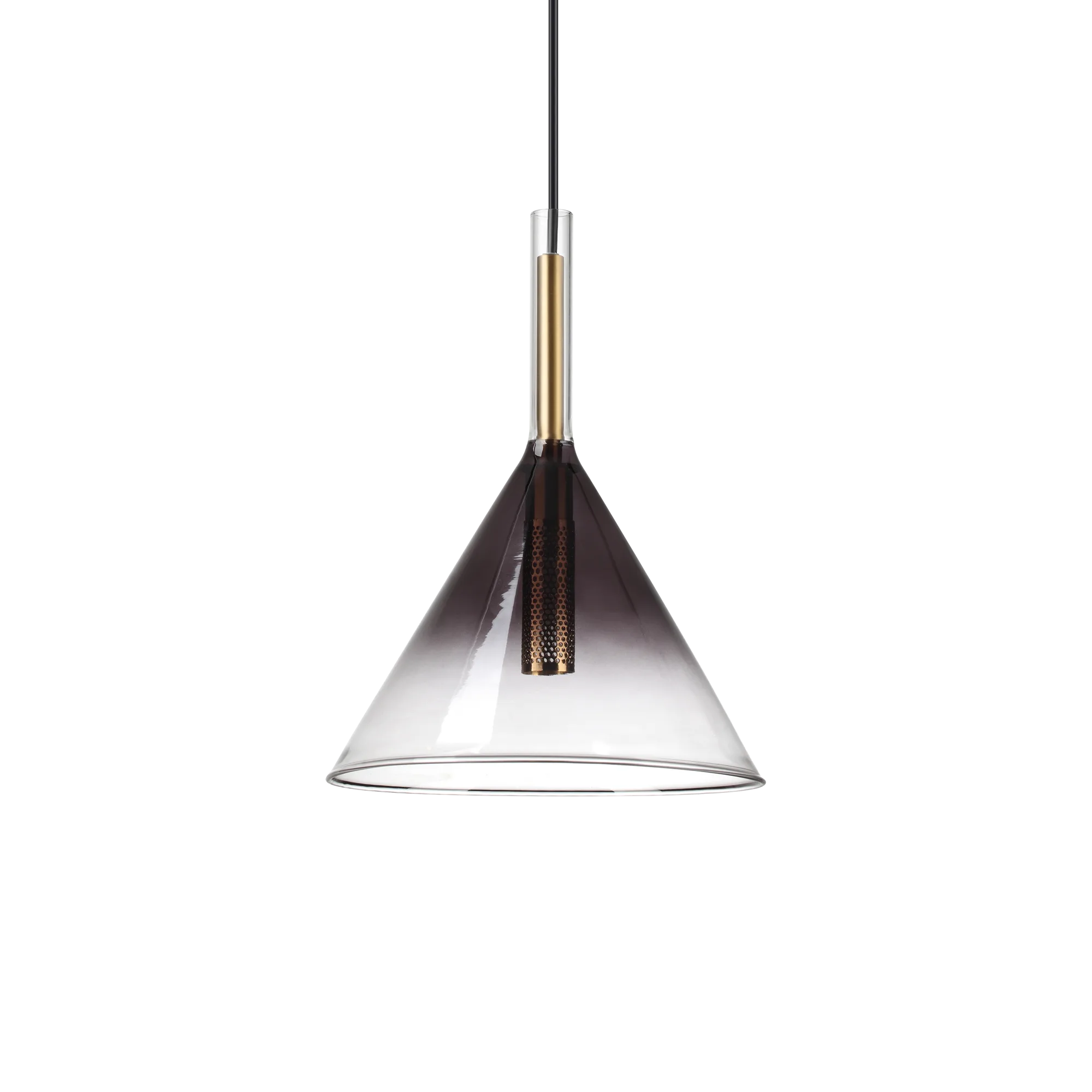 Suspension Empire verre fumé et métal doré par Ideal Lux Suspension Empire verre fumé et métal doré par Ideal Lux – Image 3