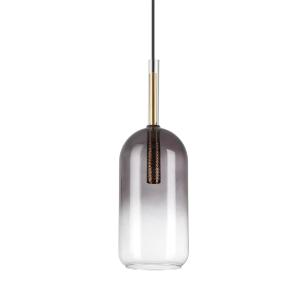 Suspension Empire verre fumé et métal doré par Ideal Lux