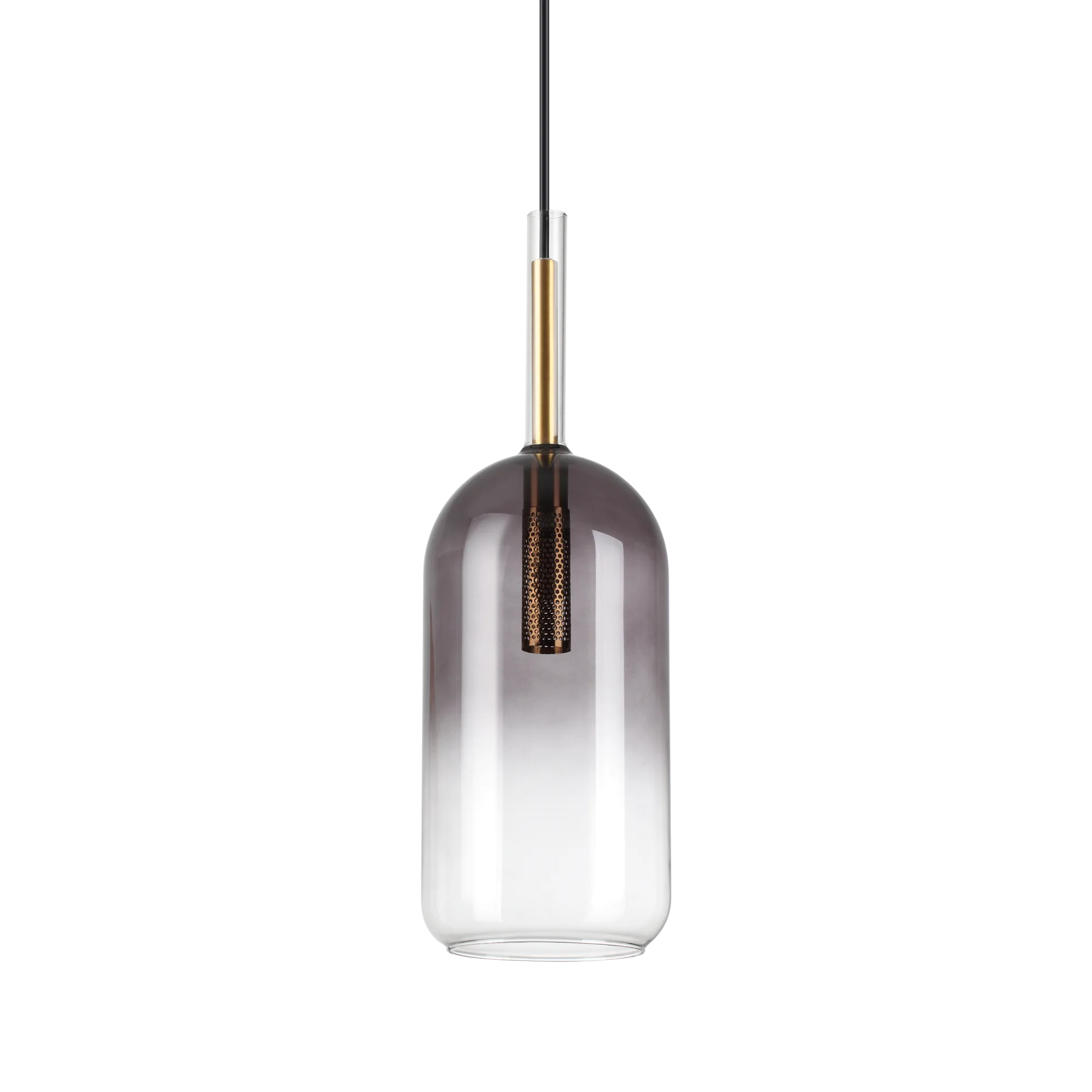 Suspension Empire verre fumé et métal doré par Ideal Lux