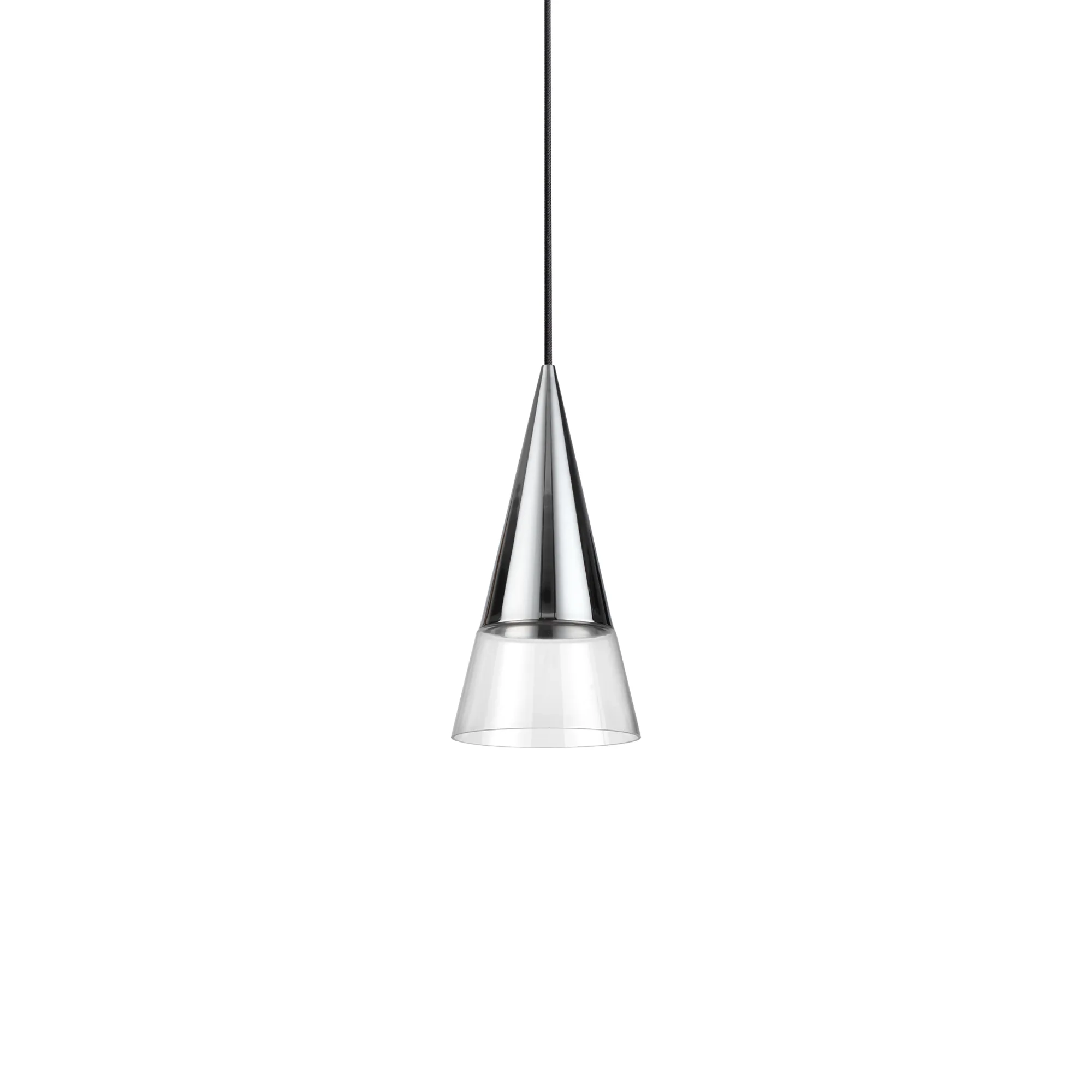 Suspension Cono cône métal et verre transparent par Ideal Lux Suspension Cono cône métal et verre transparent par Ideal Lux – Image 3