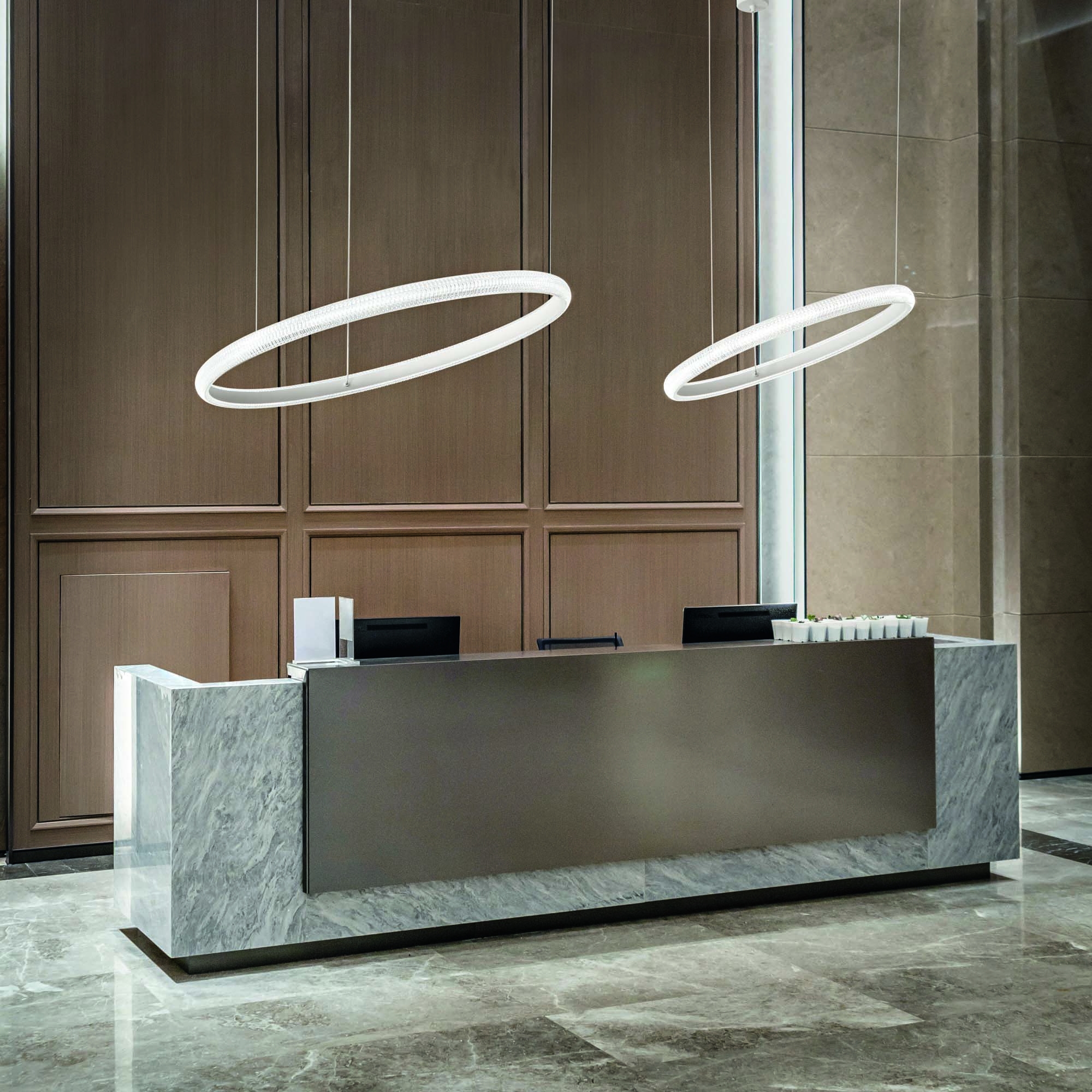 Suspension Miracle anneau LED effet cristal par Ideal Lux Suspension Miracle anneau LED effet cristal par Ideal Lux – Image 4