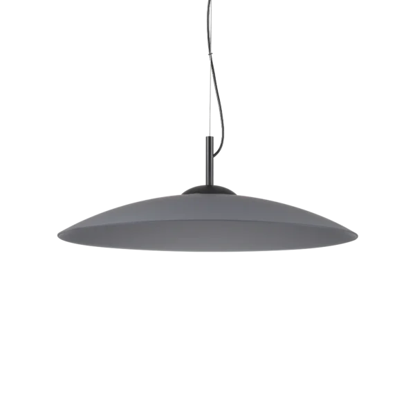 Suspension Eclipse soucoupe en verre sablé par Ideal Lux